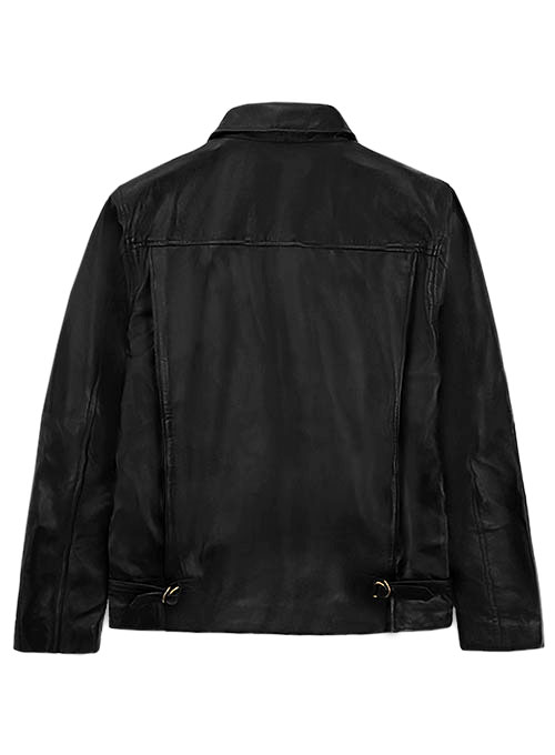 Black Indiana Jones Leather Jacket- XXL Regular