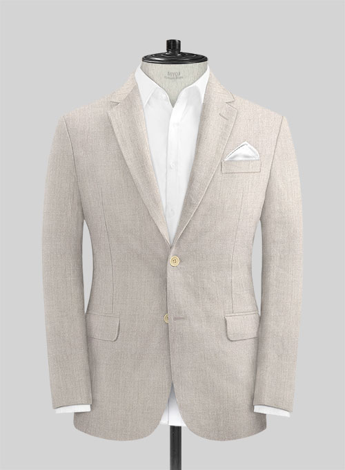 Ivy Beige Pure Linen Jacket