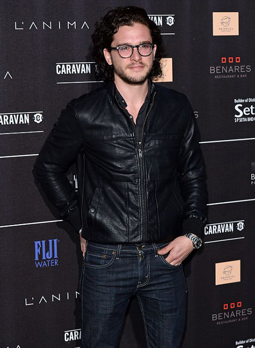 Kit Harington Battersea Annual Party Leather Jacket