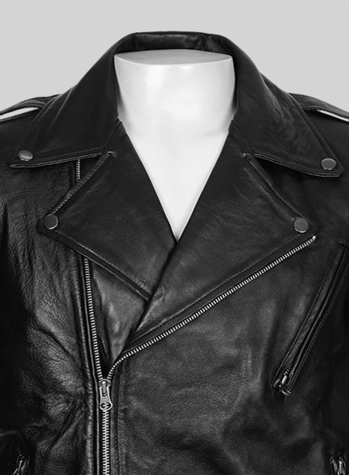 Pure Leather Biker Jacket #2 - Click Image to Close