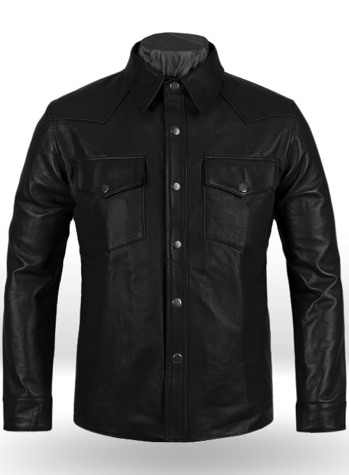 Leather Shirt Jacket - #1S