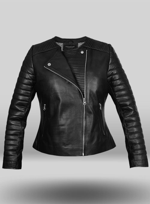 Leather Biker Jacket # 540 - Click Image to Close