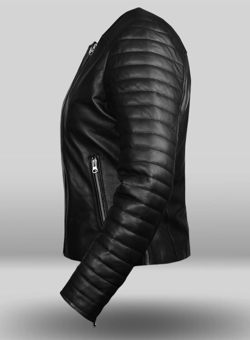 Leather Biker Jacket # 540 - Click Image to Close