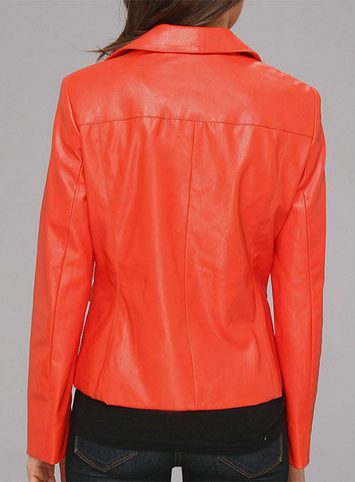 Leather Biker Jacket # 530 - Click Image to Close