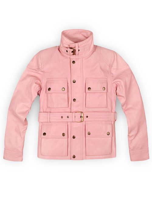 Light Pink Leather Jacket # 286 - Click Image to Close