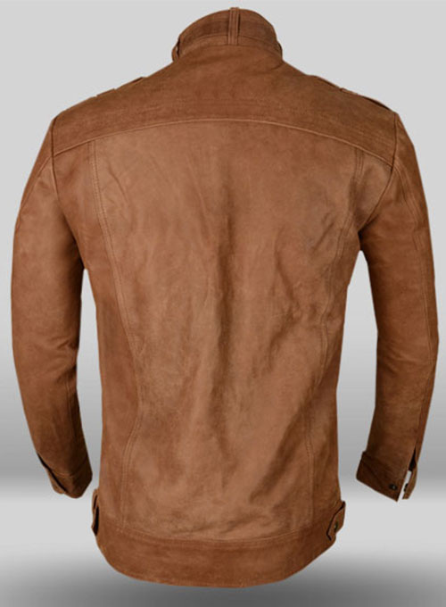 Light Tan Hide Leather Jacket # 602 - Click Image to Close