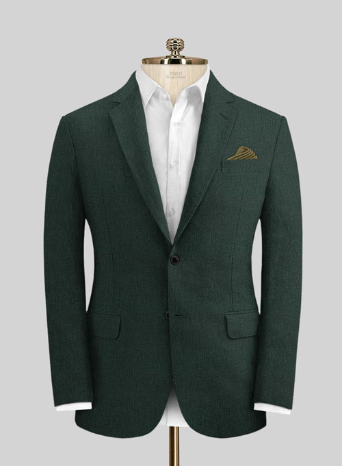 Martini Green Pure Linen Jacket