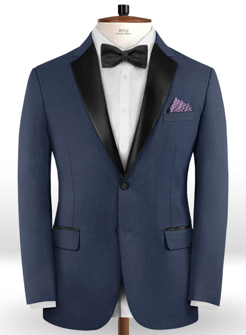 Napolean Cuba Blue Wool Tuxedo Jacket