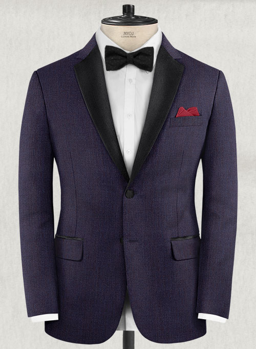 Napolean Eggplant Wool Tuxedo Jacket