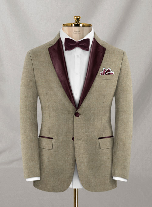 Napolean Infantary Khaki Wool Tuxedo Jacket