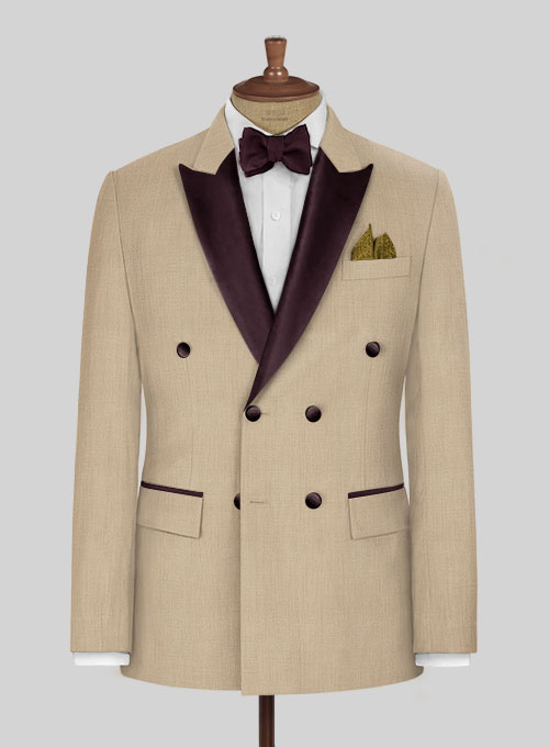 Napolean Khaki Wool Tuxedo Jacket