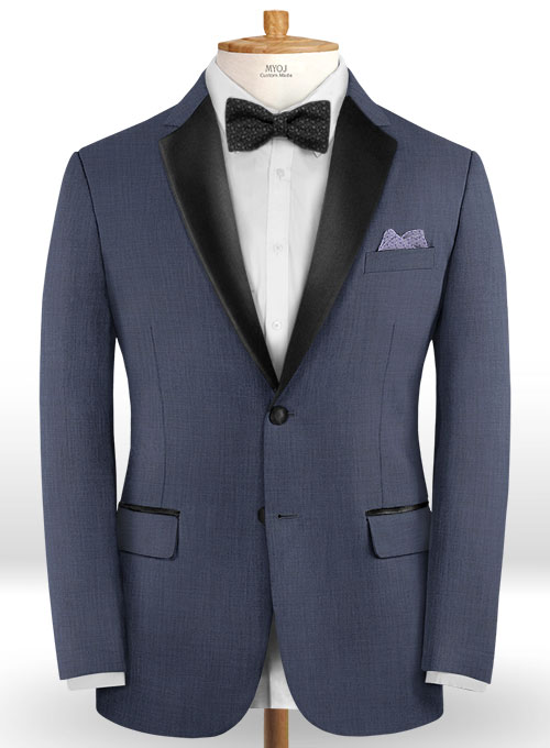 Napolean Tom Blue Wool Tuxedo Jacket