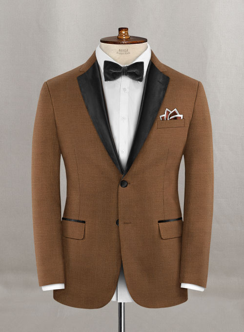 Napolean Rust Wool Tuxedo Jacket
