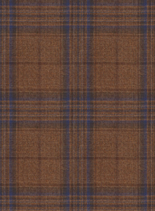 Napolean Tartan Brown Wool Jacket