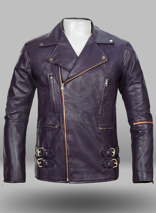 Purple Leather Jacket # 903 - Click Image to Close
