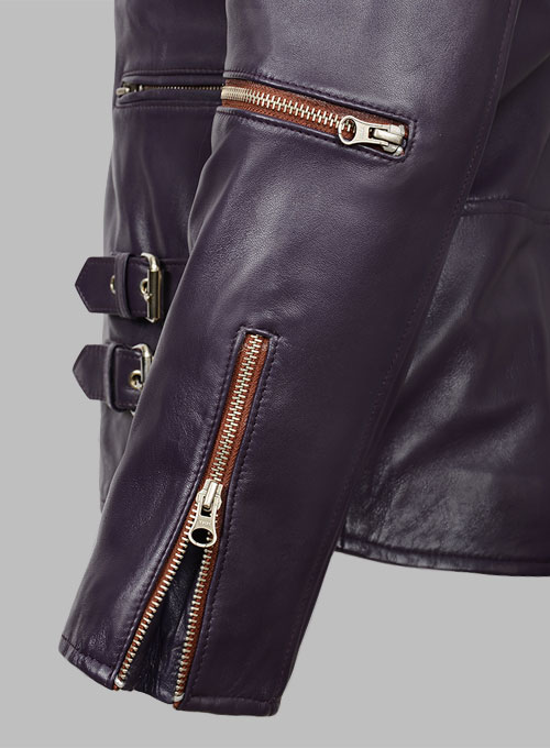 Purple Leather Jacket # 903 - Click Image to Close