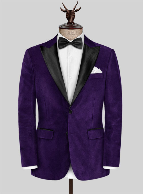 Purple Velvet Tuxedo Jacket