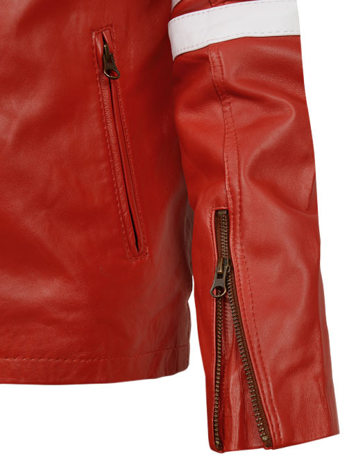 Ricky Stripe Leather Jacket - Click Image to Close