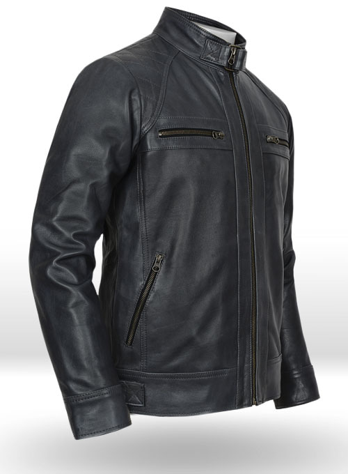 Rover Blue Leather Jacket # 653 - Click Image to Close