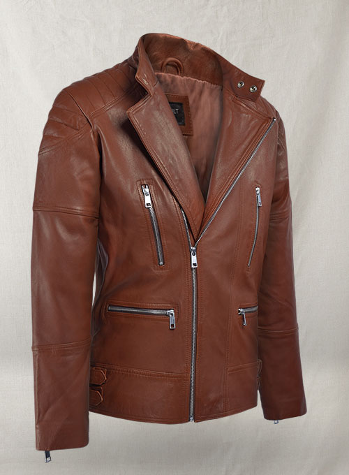 Shotgun Tan Moto Leather Jacket