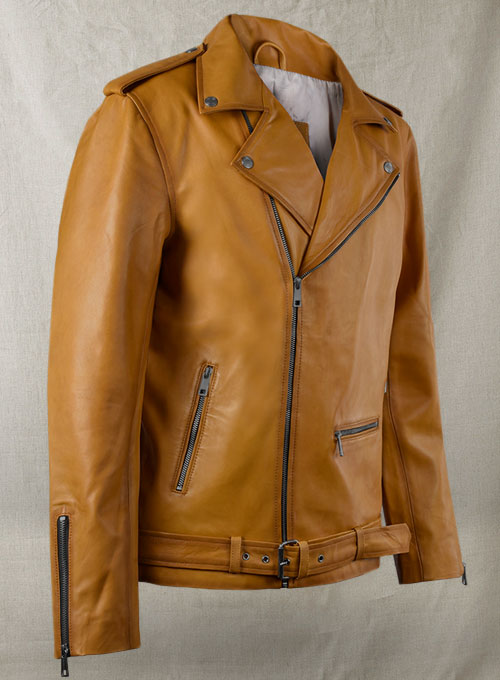 Rutland Caramel Brown Riding Leather Jacket