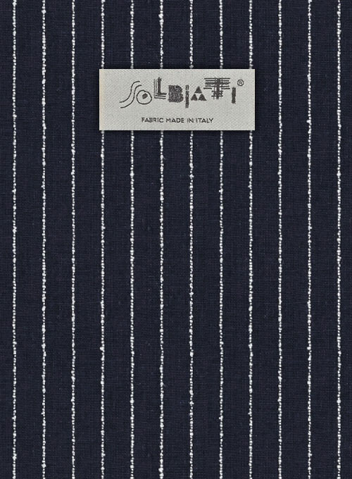 Solbiati Dark Blue Stripes Linen Jacket