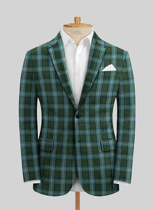Solbiati Green Glen Linen Jacket