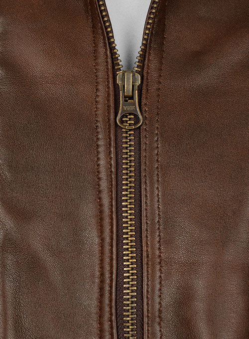 Spanish Brown Leather Jacket # 94 - Click Image to Close