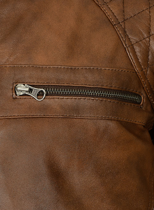 Spanish Brown Leather Jacket # 653 - Click Image to Close