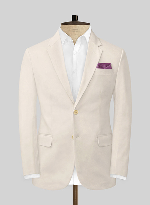 Stretch Summer Beige Chino Jacket