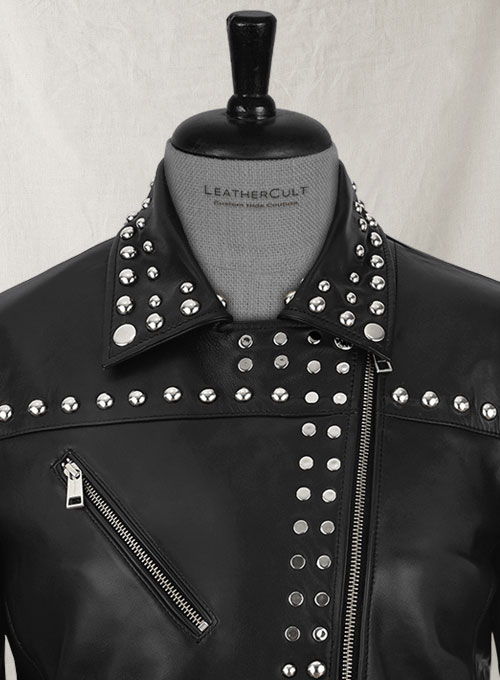 Studded Moto Leather Jacket