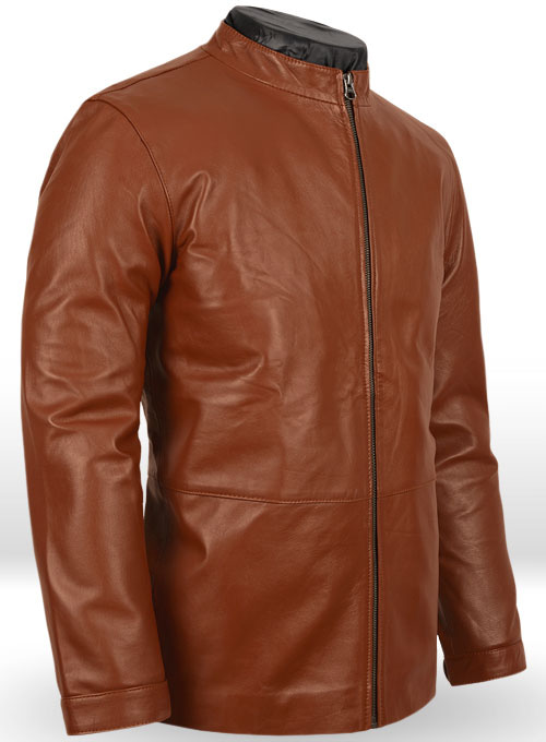 Tan Brown Minority Report Leather Jacket - Click Image to Close