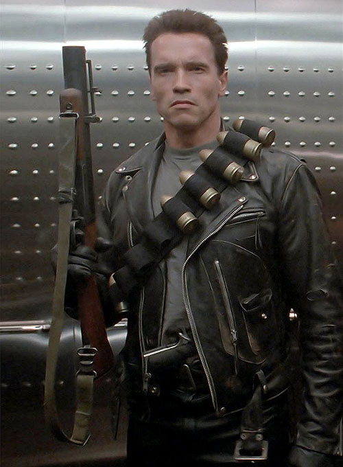 Terminator 2 Arnold Schwarzenegger Leather Jacket - Click Image to Close