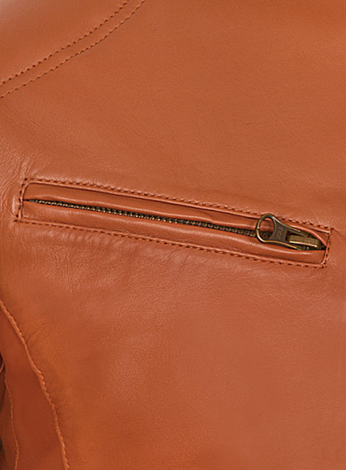 Terrain Brown Leather Jacket # 655 - Click Image to Close