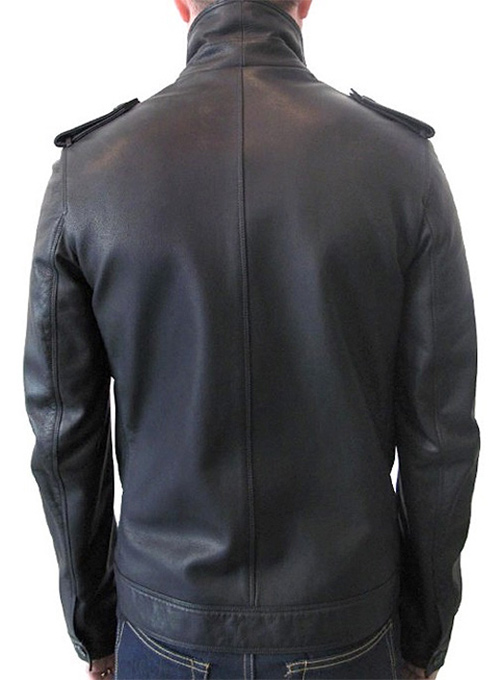 Short Trench Leather Jacket - Click Image to Close