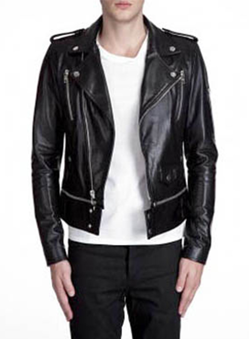 Trooper Biker Leather Jacket - Click Image to Close