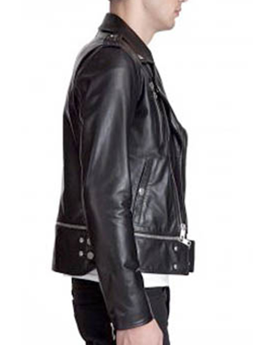 Trooper Biker Leather Jacket - Click Image to Close