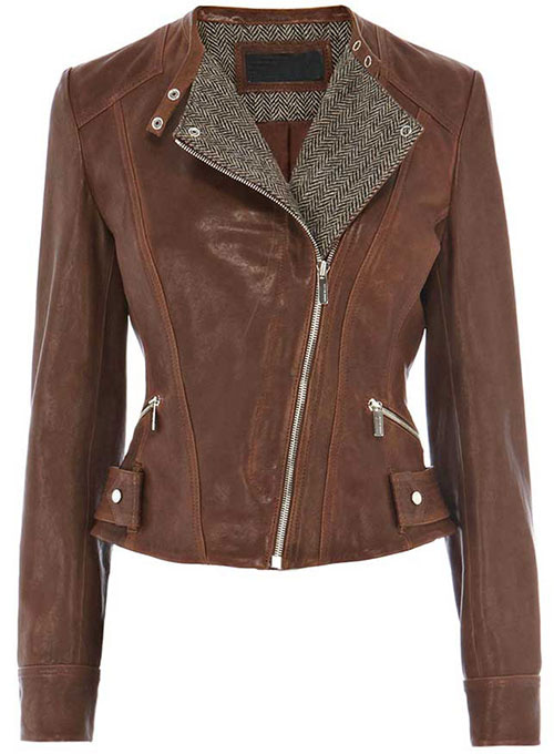 Tweed Leather Combo Jacket # 264 - Click Image to Close