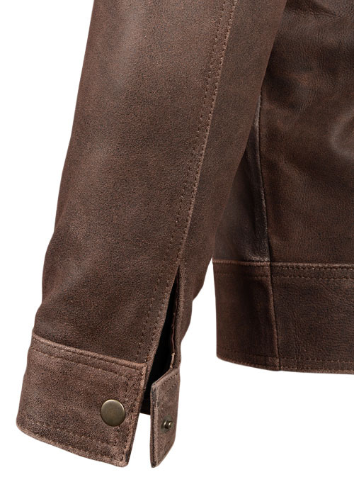 Vintage Brown Grain Leather Jacket # 104 - Click Image to Close