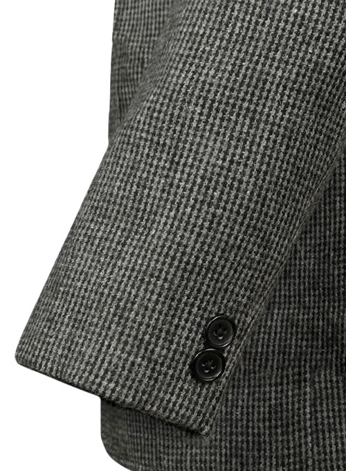 Vintage Gray Macro Weave Tweed Jacket