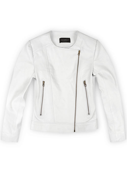 White Leather Jacket # 237 - Click Image to Close