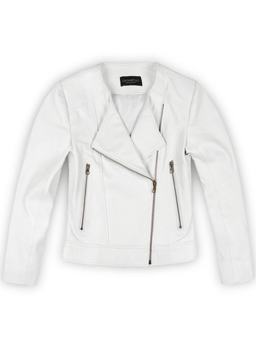 White Leather Jacket # 237 - Click Image to Close