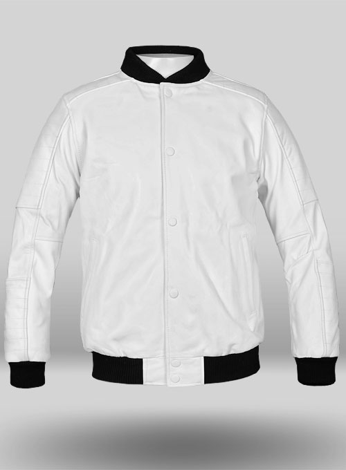 White Leather Jacket # 642 - Click Image to Close