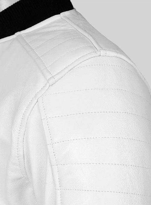 White Leather Jacket # 642 - Click Image to Close