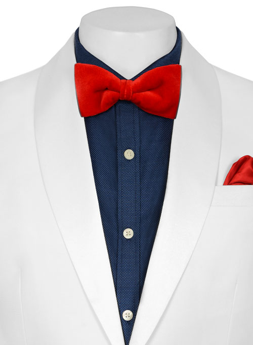 White Tuxedo Jacket - Satin Lapel - Click Image to Close