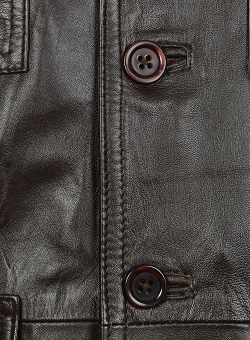 Wrinkled Brown Leather Jacket #122 - Click Image to Close