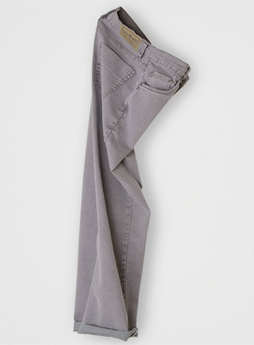 Ash Gray Stretch Jeans - Blast Wash - Look #313