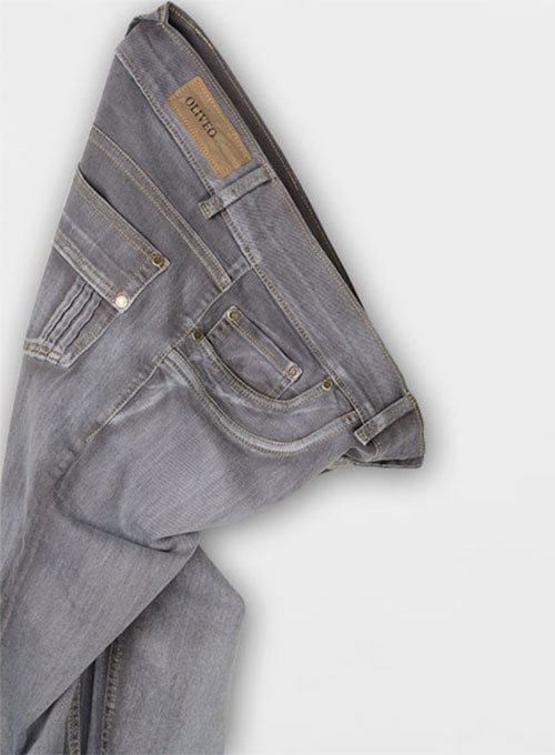Ash Gray Stretch Jeans - Vintage Wash - Look #314