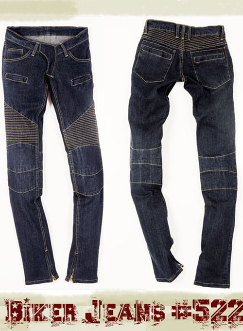 Biker Denim Jeans - #522 - Click Image to Close