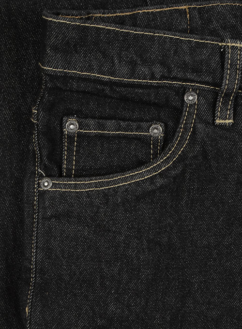 Black 14.5oz Heavy Denim Jeans - Click Image to Close